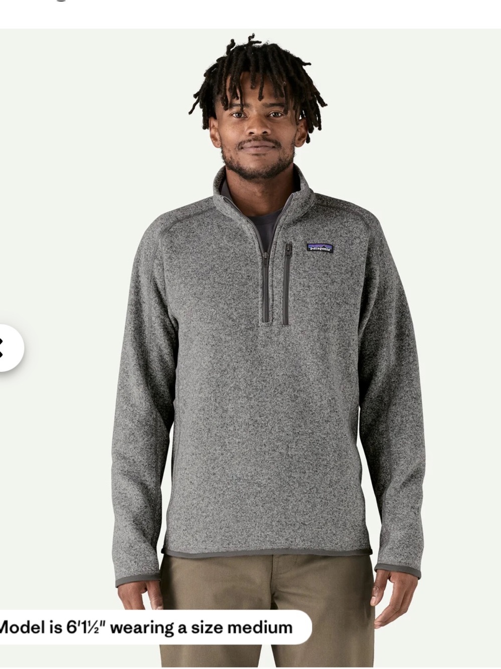 Patagonia Better Sweater Fleece 1/4 Pull Over In Stonewash Gray Men’s S